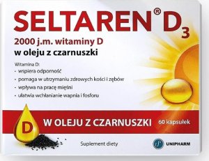 Unipharm Seltaren D3, 60 kapsułek - Data ważności:30.9.2022 1