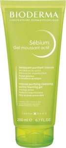 Bioderma Sebium Gel Moussant Actif Aktywny Żel Oczyszczający Do Skóry Tłustej I Skłonnej Do Trądziku 200 ml 1