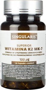 Singularis-Herbs Singularis Superior Witamina K2 MK-7 120 kapsułek - Długi termin ważności! 1