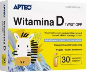 Synoptis Pharma Apteo Witamina D, 30 kapsułek twist-off - Długi termin ważności! 1