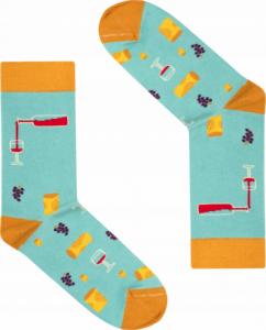 FAVES. Socks&Friends Śmieszne kolorowe skarpetki, WINO 36-41 1