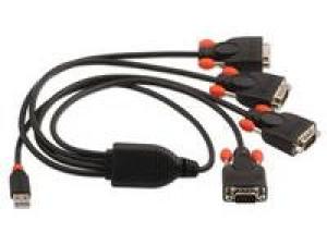 Kabel USB Lindy USB-A - RS-232 Czarny (42690) 1