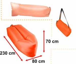 DWM LAZY BAG SOFA ŁÓŻKO LEŻAK NA POWIETRZE POMARAŃCZOWY 230X70CM 3