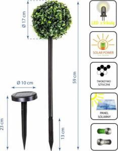 Saska Garden ZESTAW LAMP SOLARNYCH 3 KUL BUKSZPANOWYCH 27LED 2