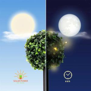 Saska Garden ZESTAW LAMP SOLARNYCH 3 KUL BUKSZPANOWYCH 27LED 5