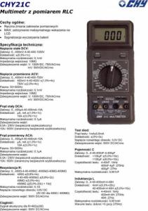 CHY Multimetr z pomiarem RLC i temperatury CHY21C 3