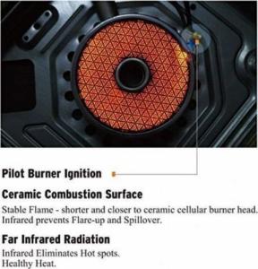 Tiross KUCHENKA TURYSTYCZNA GAZOWA CERAMICZNA + 4X GAZ 1.65KW TIROSS TS-264-G4 12