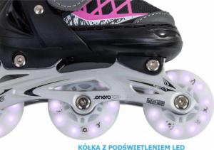 Rolki Enero Led z wymienną płozą regulowane czarne r. 30-33 6