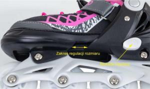 Rolki Enero Led z wymienną płozą regulowane czarne r. 34-37 13