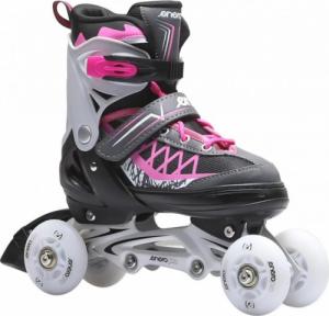 Rolki Enero Led z wymienną płozą regulowane czarne r. 34-37 2