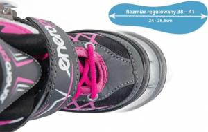 Rolki Enero Led z wymienną płozą regulowane czarne r. 38-41 15