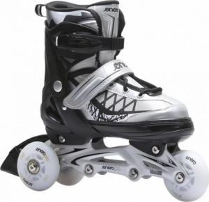 Rolki Enero Led z wymienną płozą regulowane szare r. 38-41 2