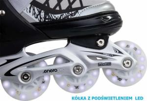 Rolki Enero Led z wymienną płozą regulowane szare r. 38-41 8