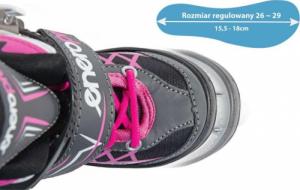 Rolki Enero Led z wymienną płozą regulowane czarne r. 26-29 13