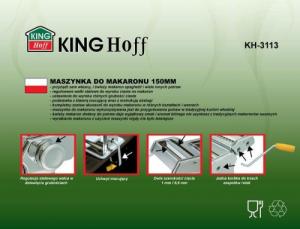 Maszynka do makaronu KingHoff 5W1 Do Ciasta, Makaronu, Ravioli I Pierogów (KH-3113-B) 5