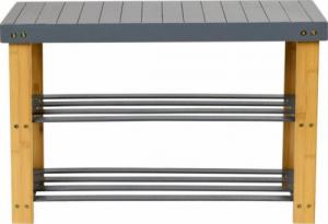 DWM ŁAWKA REGAŁ NA BUTY MILOS Z PÓŁKAMI- SZARY 5