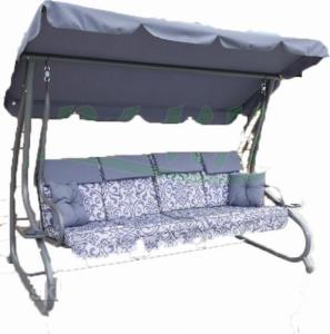 DWM OGROMNA HUŚTAWKA OGRODOWA SIEDZISKO PLECIONKA 2X1 SZARA 5