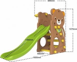 DWM ZJEŻDŻALNIA HUŚTAWKA KOSZYKÓWKA 3W1 MISIU 4