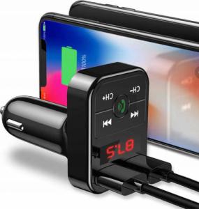 Transmiter FM Retoo TRANSMITER FM BLUETOOTH ŁADOWARKA MP3 2xUSB SD LCD 7