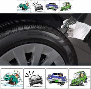 Retoo CYFROWY MIERNIK GŁĘBOKOŚCI WYSOKOŚCI BIEŻNIKA OPON 7