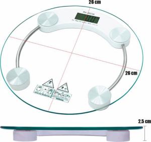 Waga łazienkowa Retoo WAGA ŁAZIENKOWA SCALE ELEKTRONICZNA SZKLANA LCD KG 16