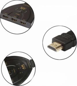 Retoo SWITCH PRZEŁĄCZNIK HDMI 3w1 FULL HD 4K ROZDZIELACZ 12