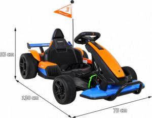 DWM POJAZD GOKART MCLAREN DRIFT POMARAŃCZOWY 2