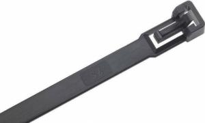 Sapiselco Opaska kablowa z nylonu kolor czarny 280x7,5mm 100szt. odpinana SapiSelco 1