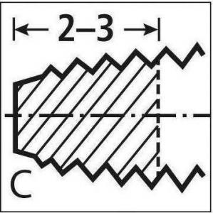 Format Wygniatak do gwin.DIN371 TiN,kszt.C M3 FORMAT 10