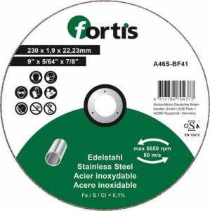 Fortis Tarcza do ciecia 230x1,9mm prosta FORTIS 1