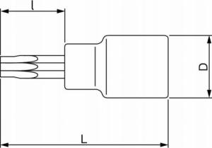 Bahco BAHCO 6709TORX-T40 NASADKA 1/4'' TORX T40 4