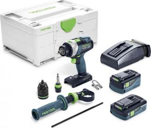 Wiertarko-wkrętarka Festool Quadrive TPC 18/4 5,2/4,0 I-Plus 18 V 2 x akumulator 4 / 5.2 Ah 1