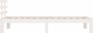 vidaXL vidaXL Rama łóżka, biała, lite drewno, 75x190 cm, pojedyncza 5