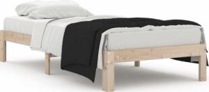 vidaXL Rama łóżka, lite drewno, 90x190 cm, pojedyncza 2