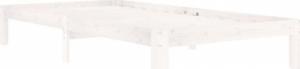 vidaXL vidaXL Rama łóżka, biała, lite drewno sosnowe, 100 x 200 cm 4