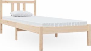 vidaXL Rama łóżka, lite drewno, 75x190 cm, pojedyncza 2