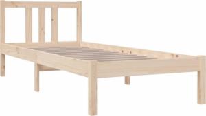 vidaXL Rama łóżka, lite drewno, 75x190 cm, pojedyncza 3