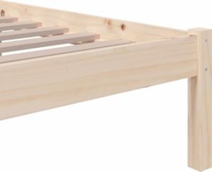 vidaXL Rama łóżka, lite drewno, 75x190 cm, pojedyncza 6