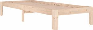 vidaXL Rama łóżka, lite drewno sosnowe, 75x190 cm, pojedyncza 3