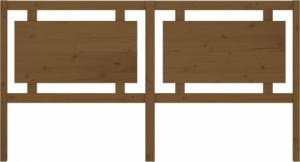 vidaXL vidaXL Wezgłowie łóżka, miodowy brąz, 185,5x4x100 cm, lita sosna 4