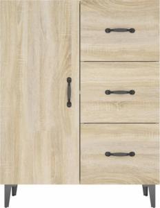 vidaXL Komoda, dąb sonoma, 69,5x34x90 cm 5