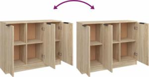 vidaXL Komoda, dąb sonoma, 90,5x30x70 cm 8