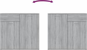 vidaXL vidaXL Komoda, szary dąb sonoma, 80x36x75 cm 6