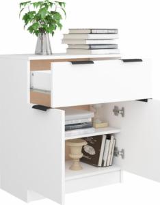 vidaXL vidaXL Komoda, biała, 60x30x70 cm, materiał drewnopochodny 4