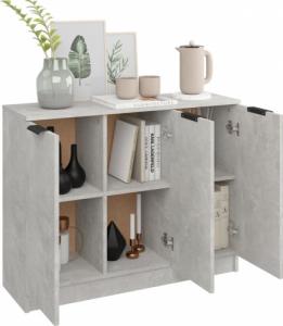 vidaXL vidaXL Komoda, szarość betonu, 90,5x30x70 cm, materiał drewnopochodny 4