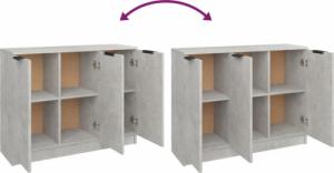 vidaXL vidaXL Komoda, szarość betonu, 90,5x30x70 cm, materiał drewnopochodny 8