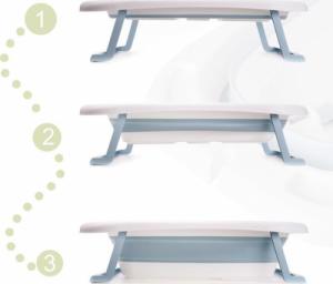 DWM WANIENKA WANNA DLA DZIECI SKŁADANA TURYSTYCZNA + TERMOMETR I PODUSZKA NIEBIESKA 3