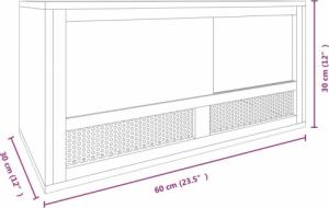vidaXL vidaXL Terrarium, materiał drewnopochodny, 60x30x30 cm 6