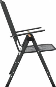 vidaXL vidaXL Składane krzesła ogrodowe, 2 szt., antracytowe, metalowa siatka 5