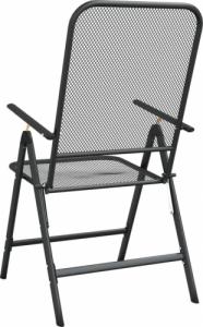 vidaXL vidaXL Składane krzesła ogrodowe, 2 szt., antracytowe, metalowa siatka 6